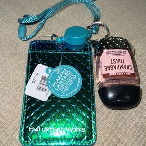 Card holder with hand sanitizer keychain brand new with tags still attach